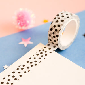 Black and White Classic Polka Dot Washi Tape