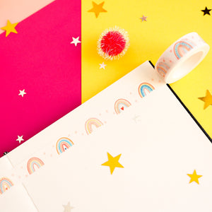 Pastel Polka Dots and Rainbows Washi Tape
