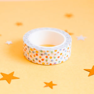 Pastel Watercolour Polka Dot Foil Washi Tape