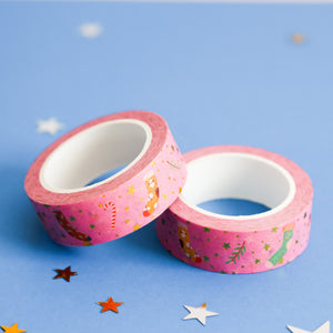 Dreaming Of A Pink Christmas Foil Washi Tape