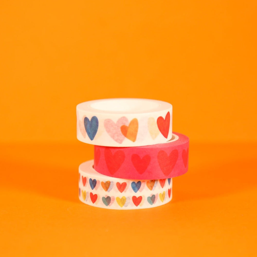 Double Trouble With Mini Watercolour Hearts Washi Tape
