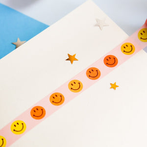 Just Groovy Baby Colourful Smiley Face Washi In Nude