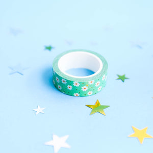Green Fields Of Daisies Foil Washi Tape