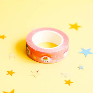 Kawaii Sushi Fwends Glitter Doodle Star Flower Dot Washi Tape