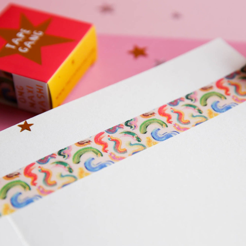 Abstract Paint Colourful Paint Wiggles Glitter Washi Tape Maxi