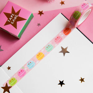 Cute Pastel Macaroons Cat Meow Glitter Cloud Dot Washi Tape