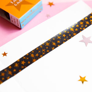 Starry Night Black Gold Foil Washi Tape