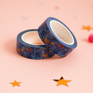 Blooming Blue Floral Washi Tape