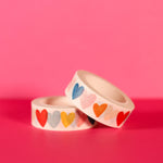 Bright Fun Watercolour Love Heart Washi Tape